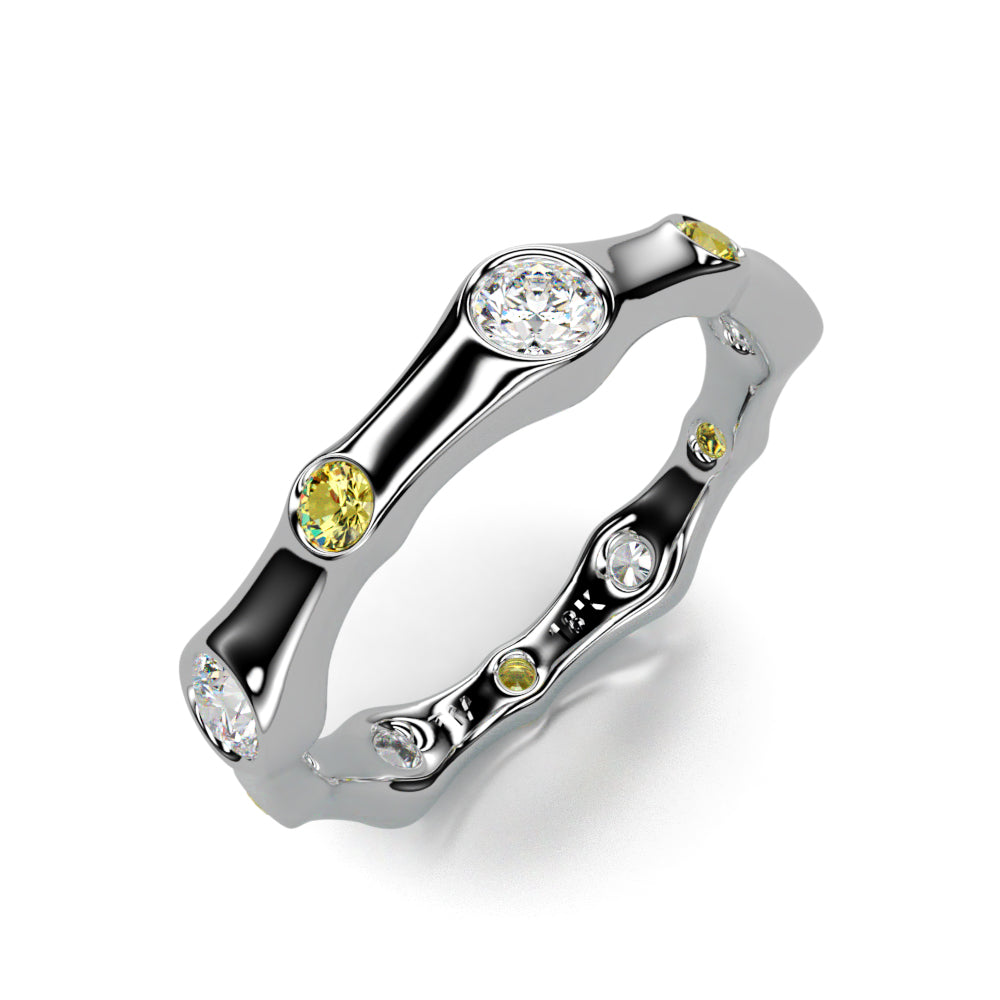 期間限定セールLandscape Element Ring H ゴールド Arden Diamond Ring with Lab Emerald Accents with Luxe Ballad